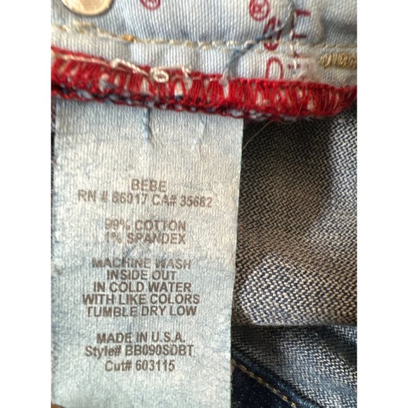 Vintage Bebe Washed Blue Denim Jeans Size 29 - Picture 7 of 7